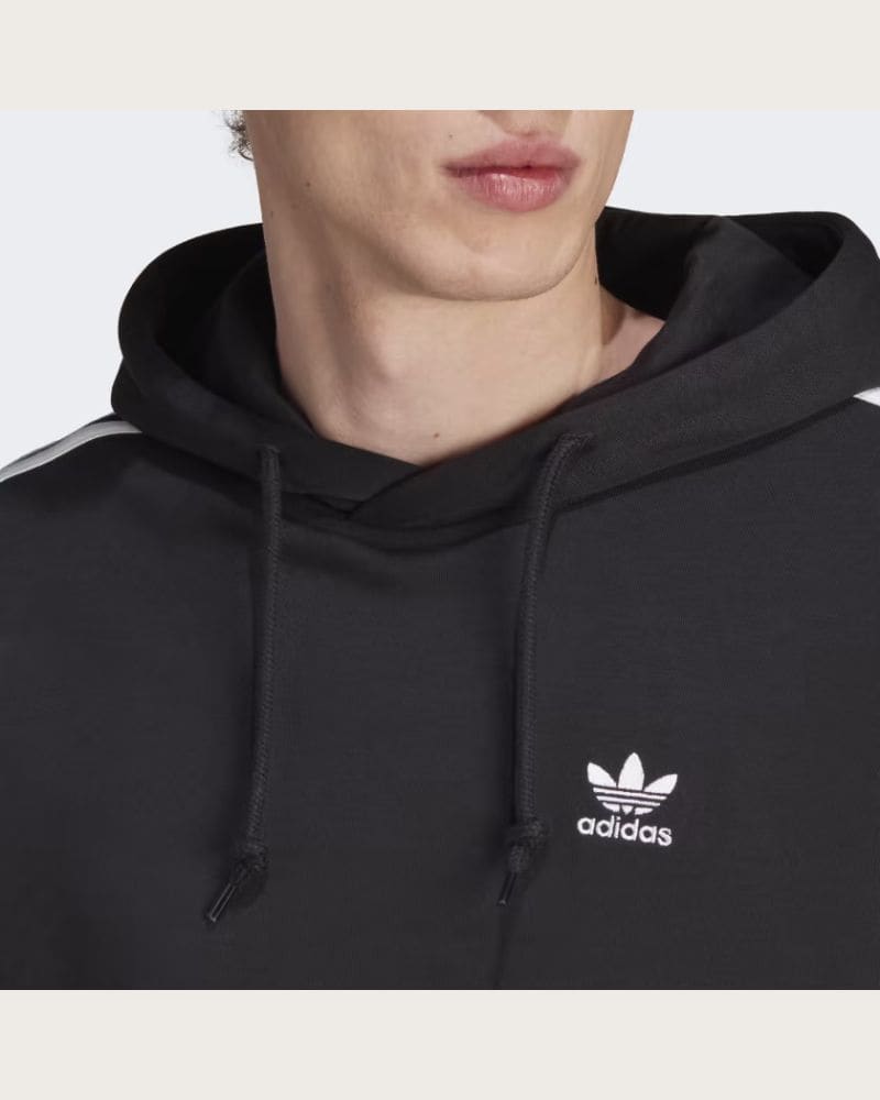 Pánska mikina s kapucňou ADIDAS ORIGINALS 3-STRIPES HOODY-IM2088-black – fotka 3