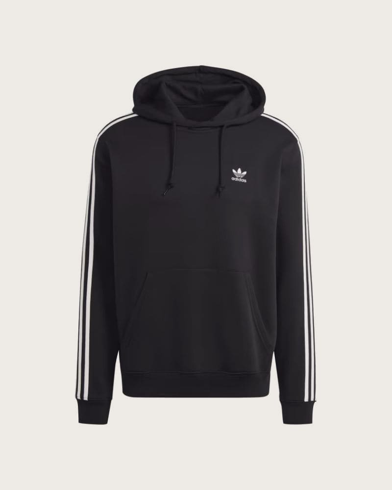 Pánska mikina s kapucňou ADIDAS ORIGINALS 3-STRIPES HOODY-IM2088-black – fotka 6