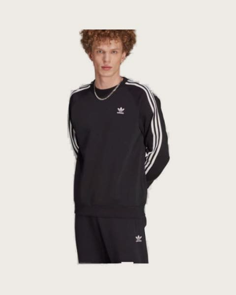 Pánska mikina ADIDAS ORIGINALS 3-STRIPES CREW-IM2087-black