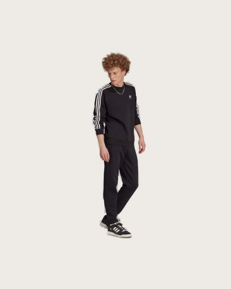 Pánska mikina ADIDAS ORIGINALS 3-STRIPES CREW-IM2087-black – fotka 4