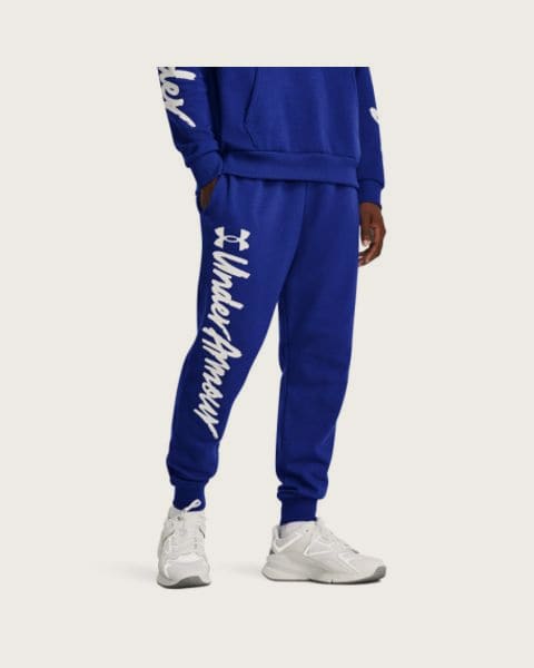 Pánske zateplené tepláky UNDER ARMOUR UA Rival Fleece Graphic Jgrs-BLU