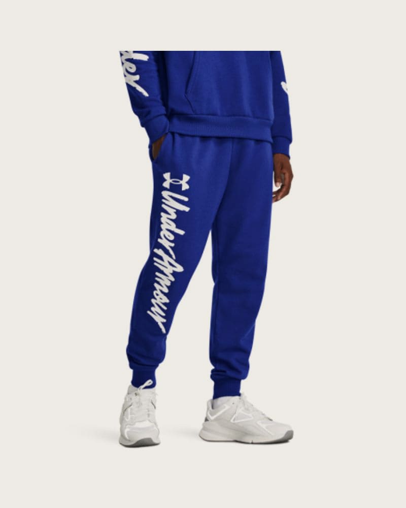 Pánske zateplené tepláky UNDER ARMOUR UA Rival Fleece Graphic Jgrs-BLU