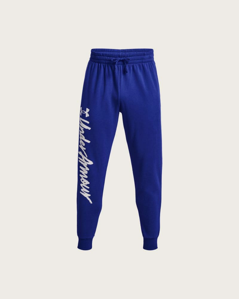 Pánske zateplené tepláky UNDER ARMOUR UA Rival Fleece Graphic Jgrs-BLU – fotka 4