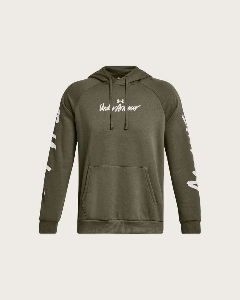 Pánska zateplená mikina s kapucňou UNDER ARMOUR UA Rival Fleece Graphic HD-GRN – fotka 6
