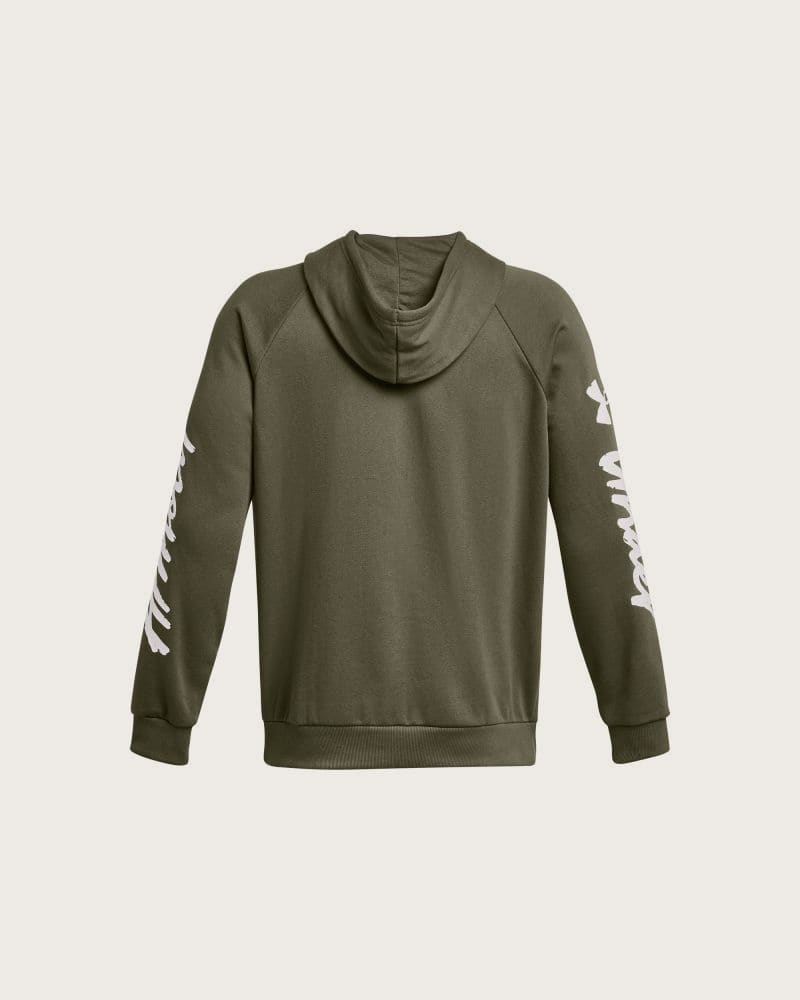 Pánska zateplená mikina s kapucňou UNDER ARMOUR UA Rival Fleece Graphic HD-GRN – fotka 7