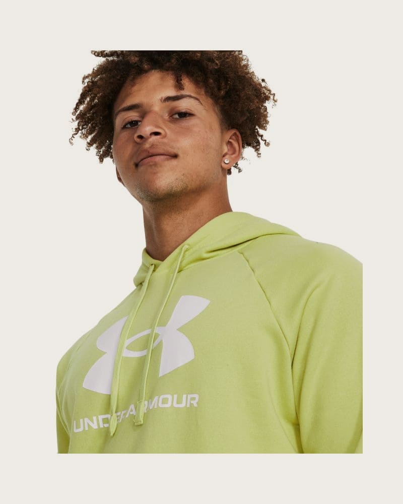 Pánska zateplená mikina s kapucňou UNDER ARMOUR UA Rival Fleece Logo HD-YLW – fotka 2