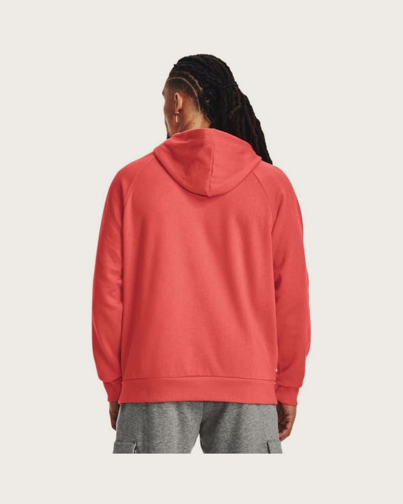 Pánska zateplená mikina s kapucňou UNDER ARMOUR UA Rival Fleece Logo HD-RED – fotka 2