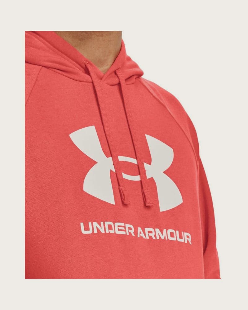 Pánska zateplená mikina s kapucňou UNDER ARMOUR UA Rival Fleece Logo HD-RED – fotka 4