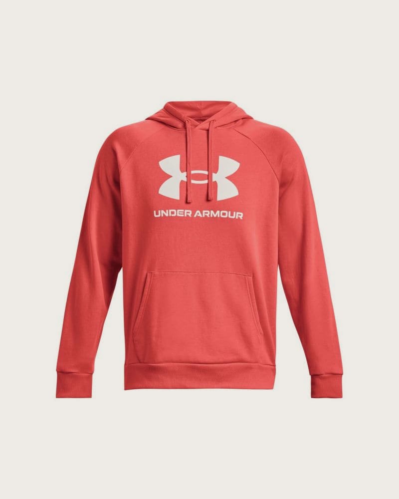 Pánska zateplená mikina s kapucňou UNDER ARMOUR UA Rival Fleece Logo HD-RED – fotka 5