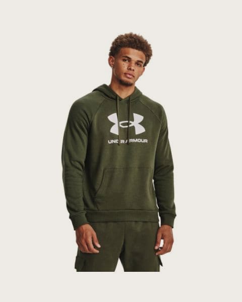 Pánska zateplená mikina s kapucňou UNDER ARMOUR UA Rival Fleece Logo HD-GRN