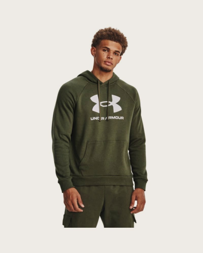Pánska zateplená mikina s kapucňou UNDER ARMOUR UA Rival Fleece Logo HD-GRN