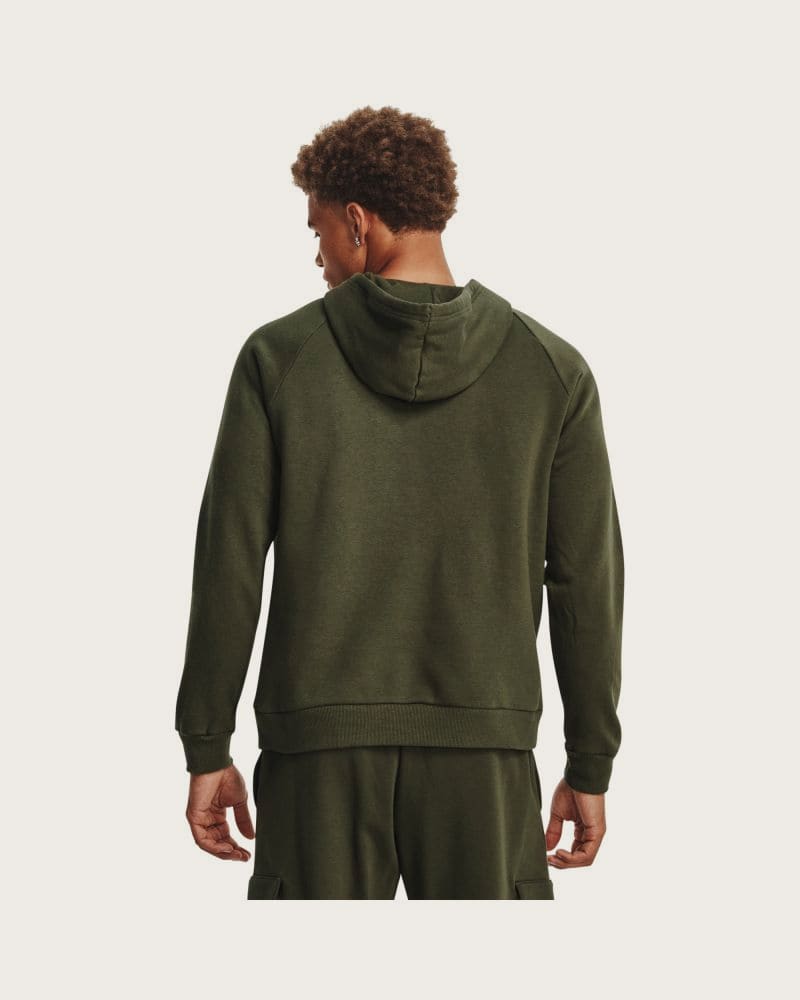 Pánska zateplená mikina s kapucňou UNDER ARMOUR UA Rival Fleece Logo HD-GRN – fotka 3