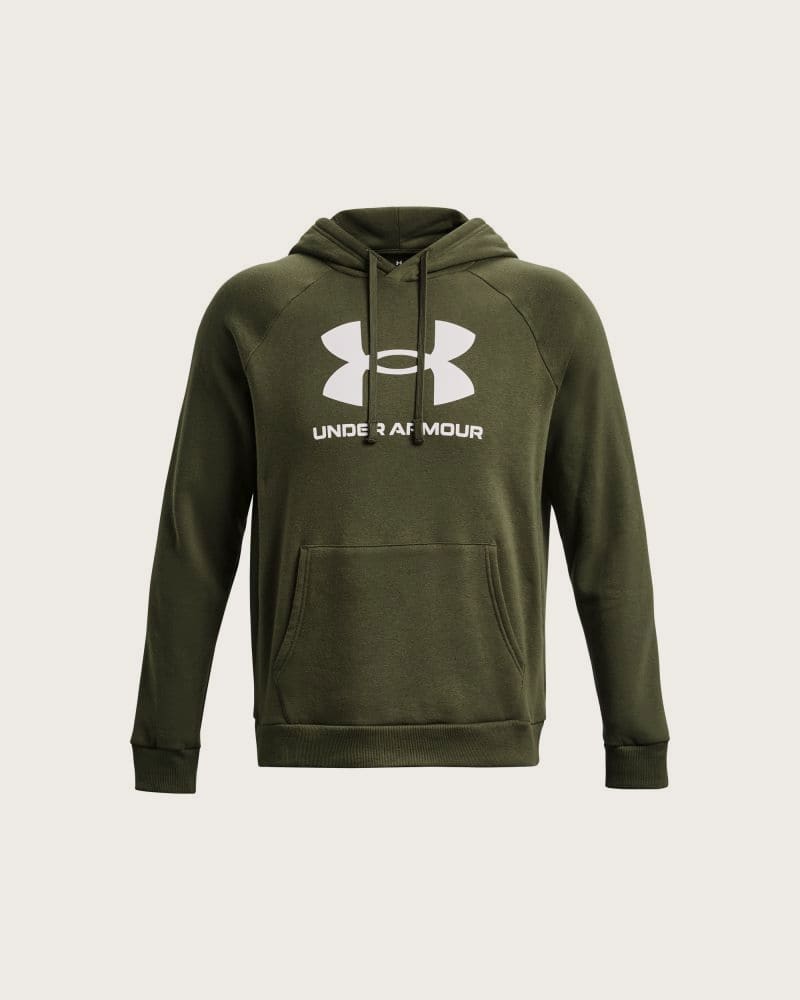 Pánska zateplená mikina s kapucňou UNDER ARMOUR UA Rival Fleece Logo HD-GRN – fotka 5