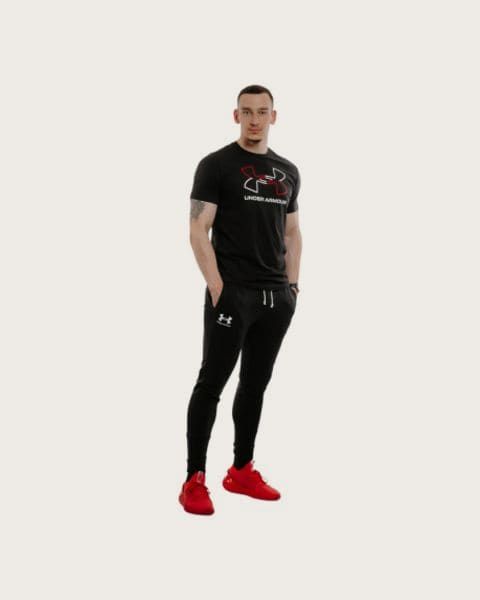 Pánske tepláky UNDER ARMOUR UA Rival Terry Jogger-BLK