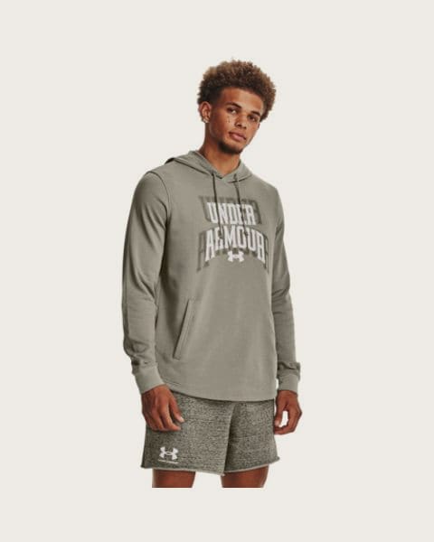 Pánska mikina s kapucňou UNDER ARMOUR UA Rival Terry Graphic HD-GRN