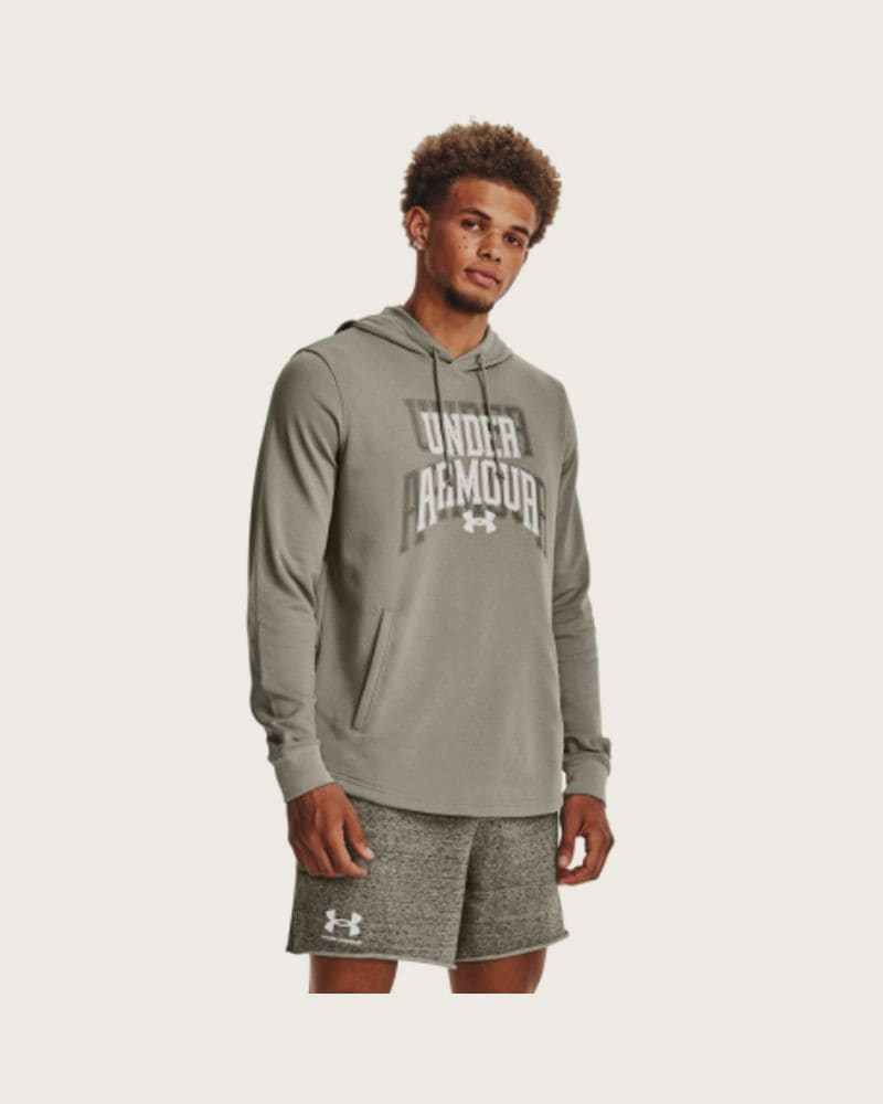 Pánska mikina s kapucňou UNDER ARMOUR UA Rival Terry Graphic HD-GRN