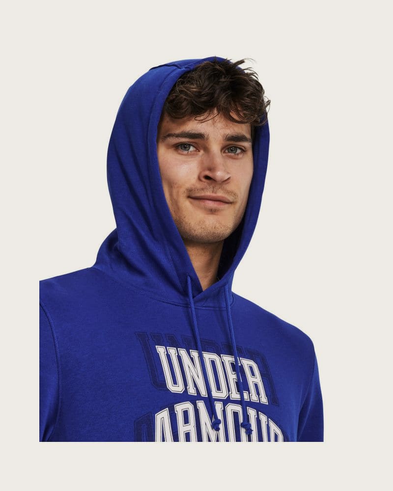 Pánska mikina s kapucňou UNDER ARMOUR UA Rival Terry Graphic HD-BLU – fotka 2
