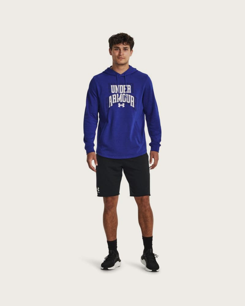 Pánska mikina s kapucňou UNDER ARMOUR UA Rival Terry Graphic HD-BLU – fotka 4