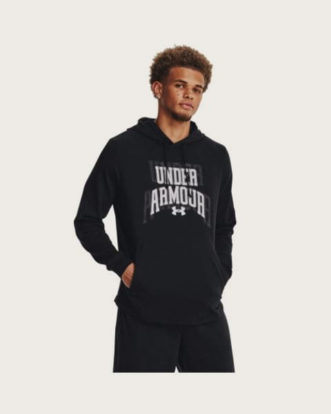 Pánska mikina s kapucňou UNDER ARMOUR UA Rival Terry Graphic HD-BLK