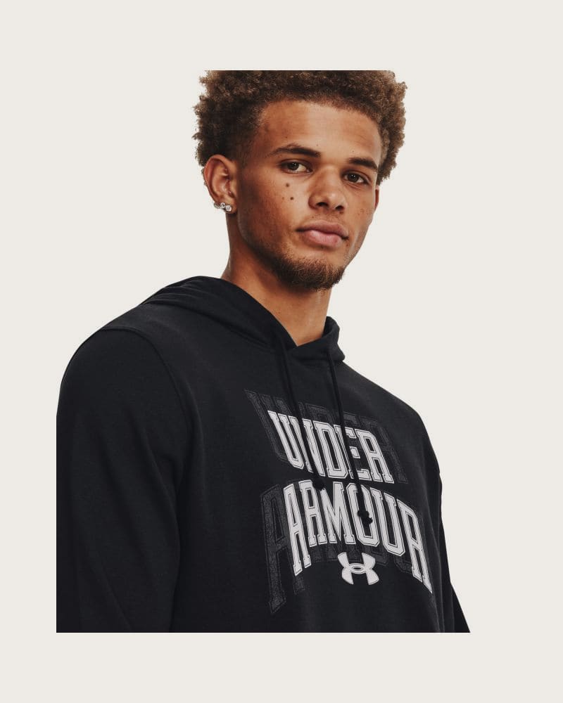 Pánska mikina s kapucňou UNDER ARMOUR UA Rival Terry Graphic HD-BLK – fotka 3
