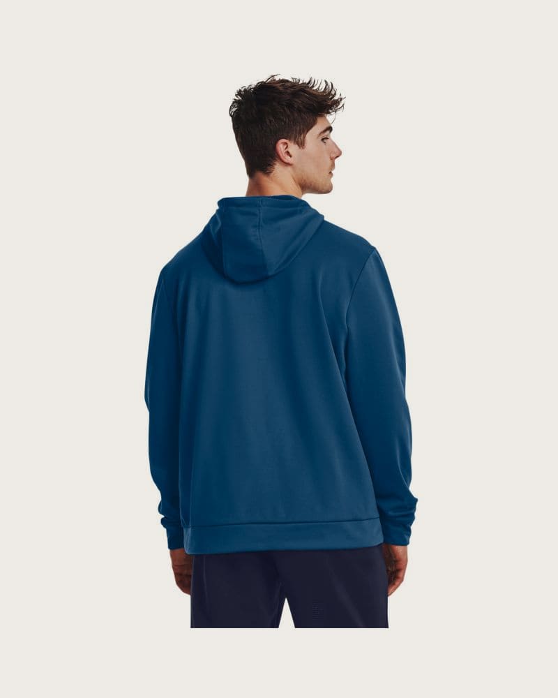 Pánska zateplená tréningová mikina s kapucňou UNDER ARMOUR UA Armour Fleece Big Logo HD-BLU – fotka 3