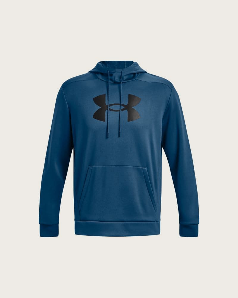 Pánska zateplená tréningová mikina s kapucňou UNDER ARMOUR UA Armour Fleece Big Logo HD-BLU – fotka 5