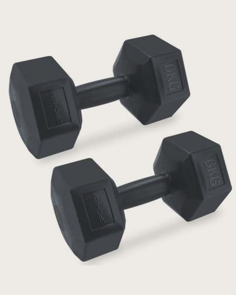 Set závažia SPOKEY MONSTER BLACK HEXA 2x 6 kg