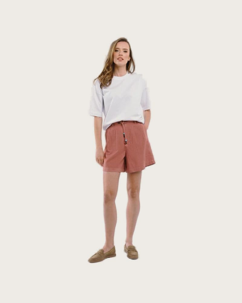 Dámske kraťasy VOLCANO P-ALESS-405-CORAL – fotka 3