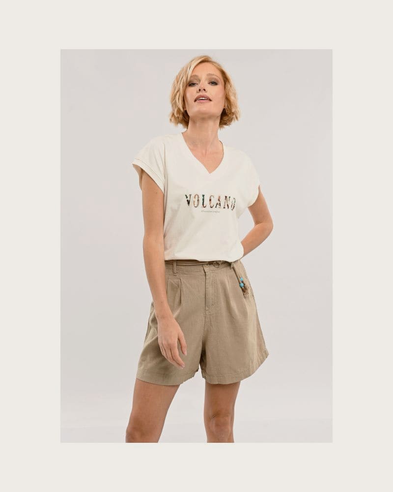 Dámske kraťasy VOLCANO P-ALESS-101-BEIGE – fotka 2