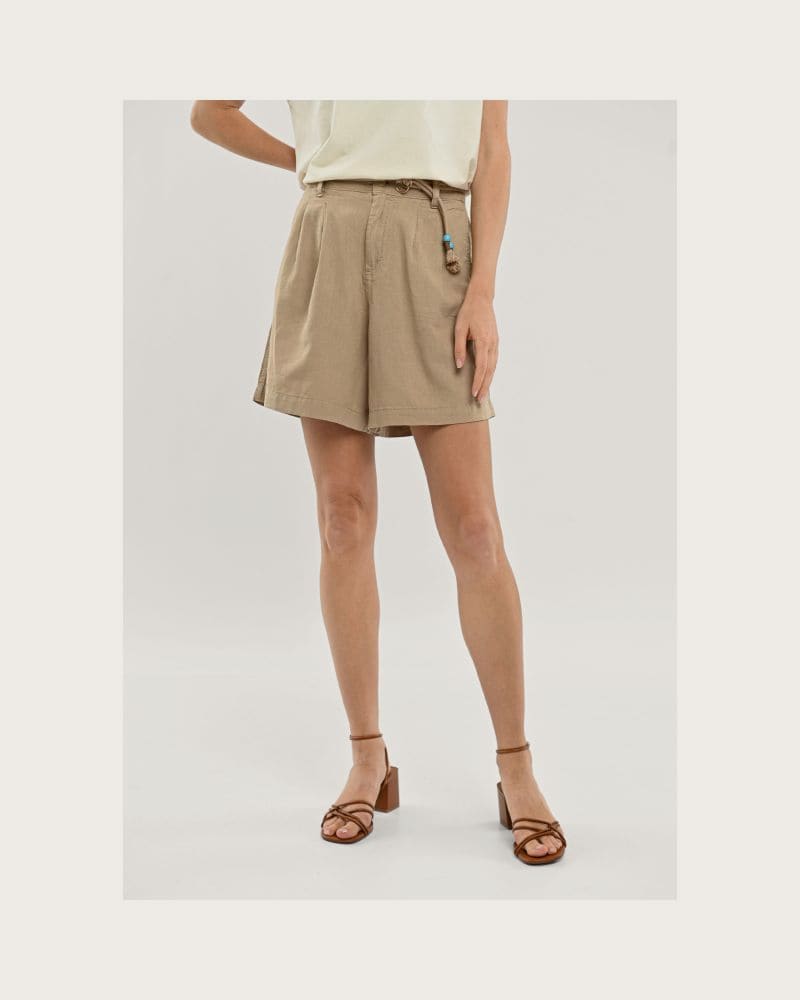 Dámske kraťasy VOLCANO P-ALESS-101-BEIGE – fotka 3