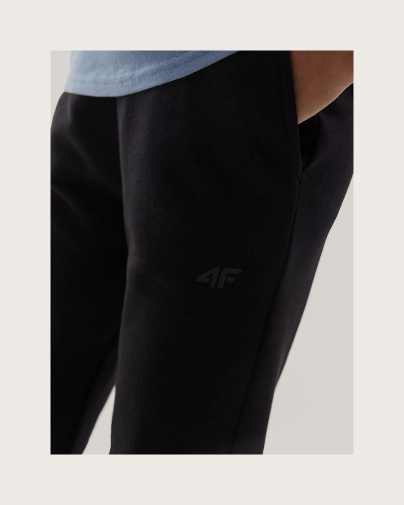 Dievčenské tepláky 4F JUNIOR TROUSERS-4FJWSS24TTROF587-20S-DEEP BLACK – fotka 7