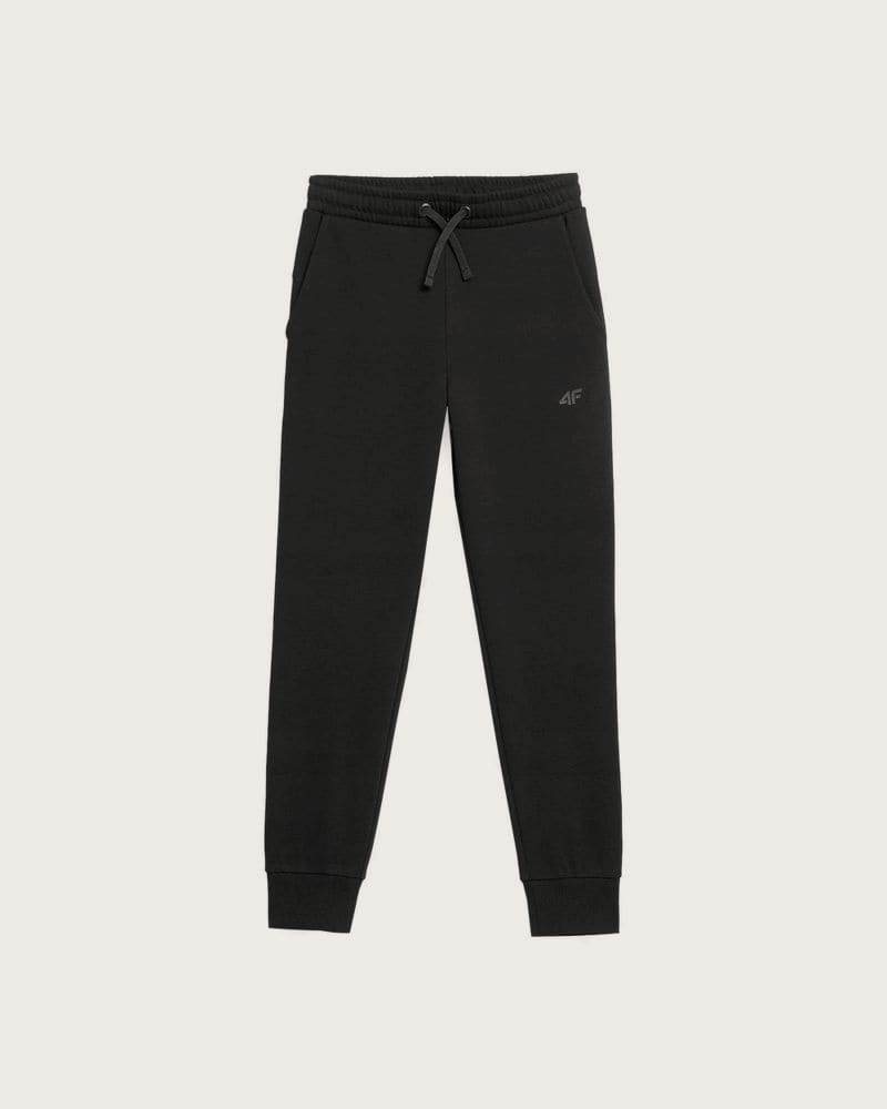 Dievčenské tepláky 4F JUNIOR TROUSERS-4FJWSS24TTROF587-20S-DEEP BLACK – fotka 8
