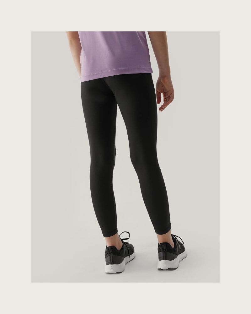 Dievčenské legíny 4F JUNIOR TIGHTS FNK-4FJWSS24TFTIF223-20S-DEEP BLACK – fotka 4
