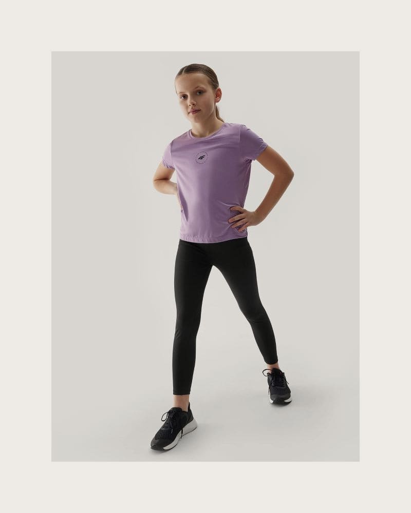Dievčenské legíny 4F JUNIOR TIGHTS FNK-4FJWSS24TFTIF223-20S-DEEP BLACK – fotka 5