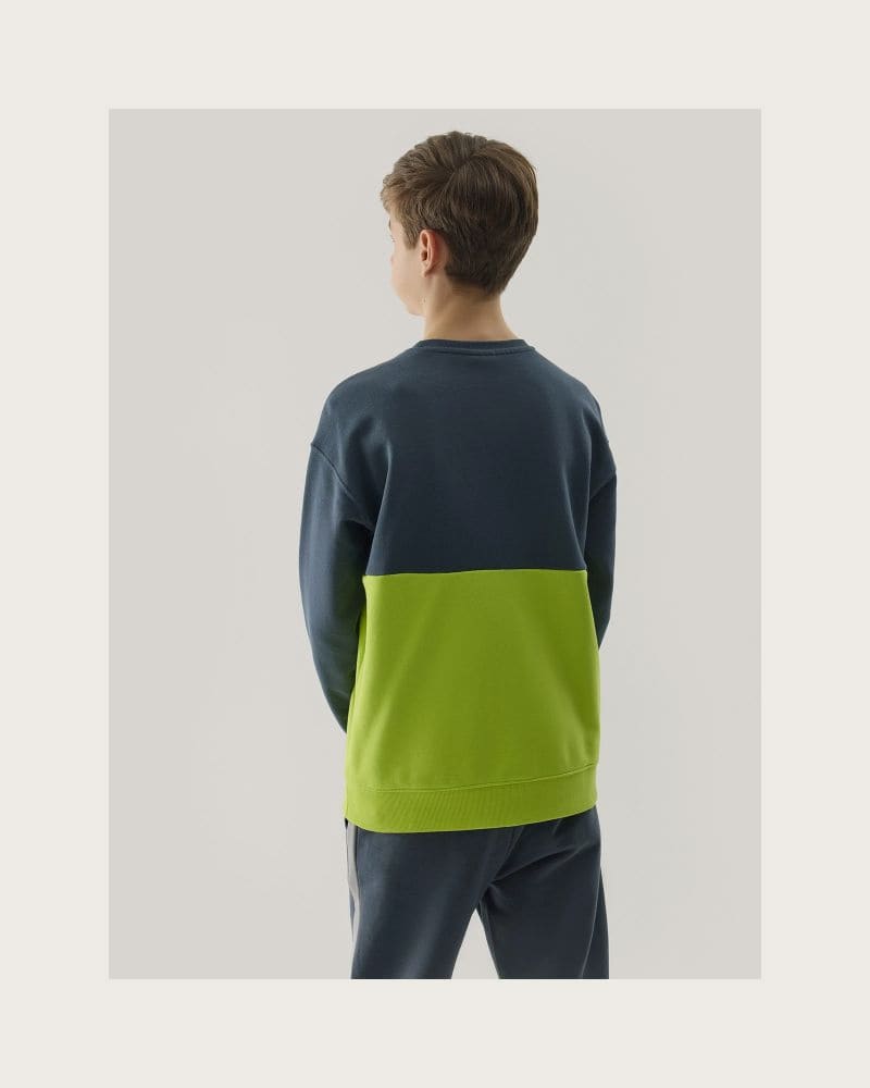Chlapčenská mikina 4F JUNIOR SWEATSHIRT-4FJWSS24TSWSM0923-72N-LEMON NEON – fotka 3