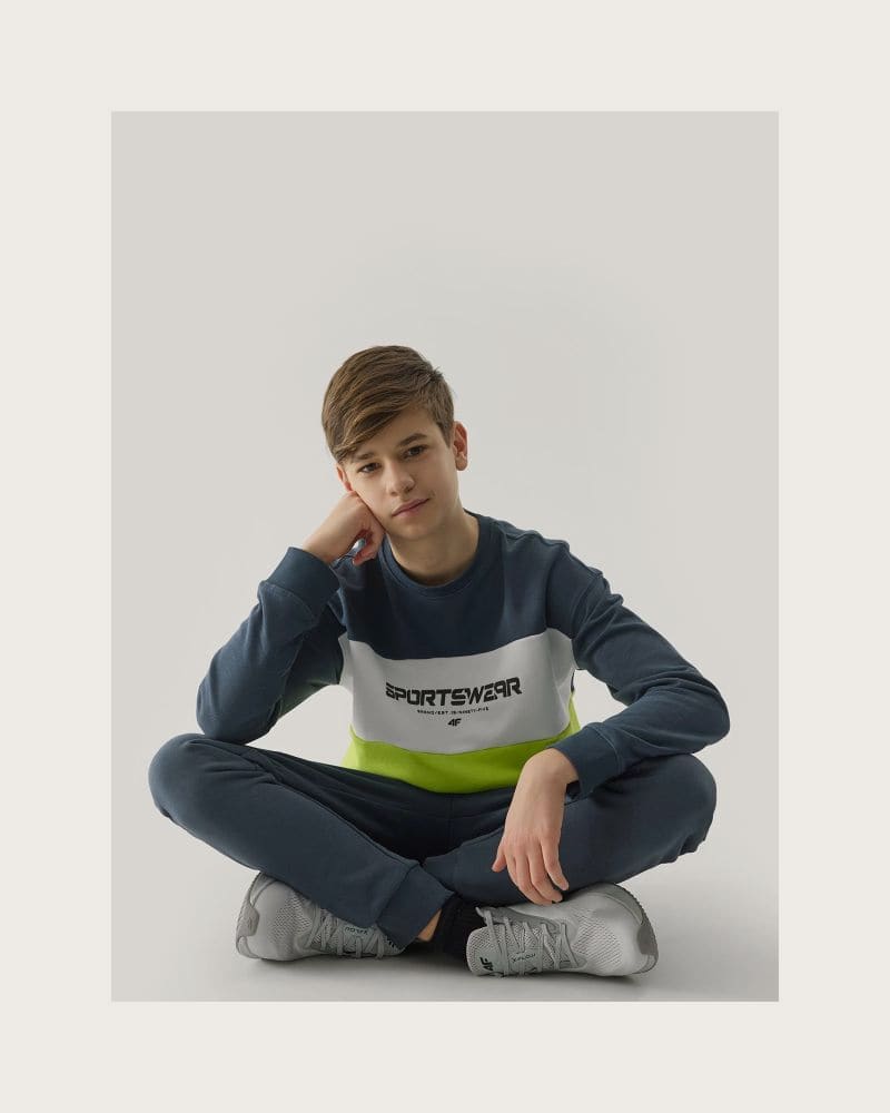 Chlapčenská mikina 4F JUNIOR SWEATSHIRT-4FJWSS24TSWSM0923-72N-LEMON NEON – fotka 5