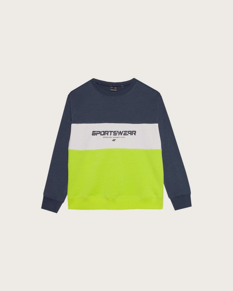 Chlapčenská mikina 4F JUNIOR SWEATSHIRT-4FJWSS24TSWSM0923-72N-LEMON NEON – fotka 6