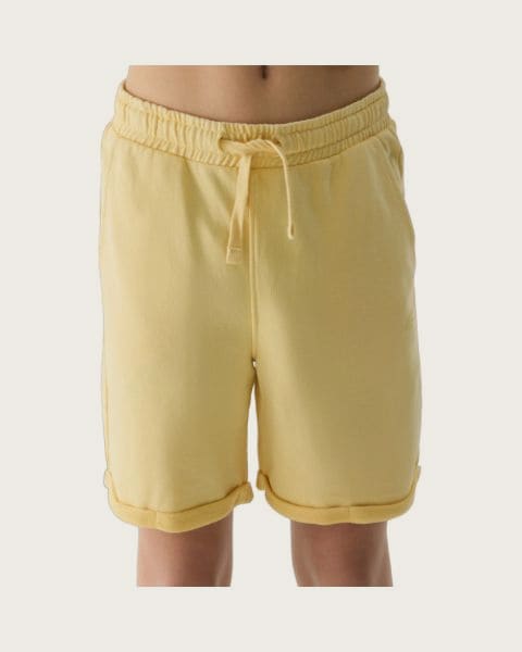 Chlapčenské teplákové kraťasy 4F JUNIOR SHORTS CAS-4FJWSS24TSHOM279-73S-LIGHT LEMON