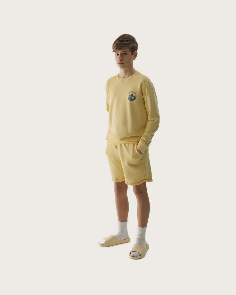 Chlapčenské teplákové kraťasy 4F JUNIOR SHORTS CAS-4FJWSS24TSHOM279-73S-LIGHT LEMON – fotka 5