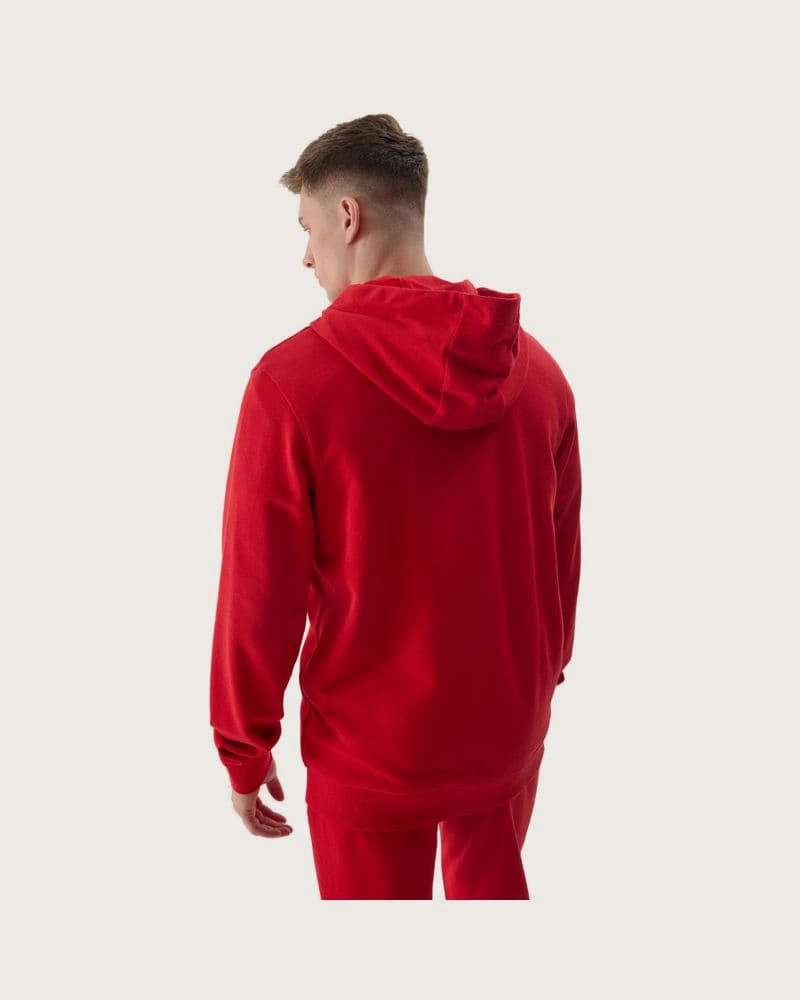 Pánska mikina so zipsom 4F SWEATSHIRT-4FWSS24TSWSM0951-61S-DARK RED – fotka 2
