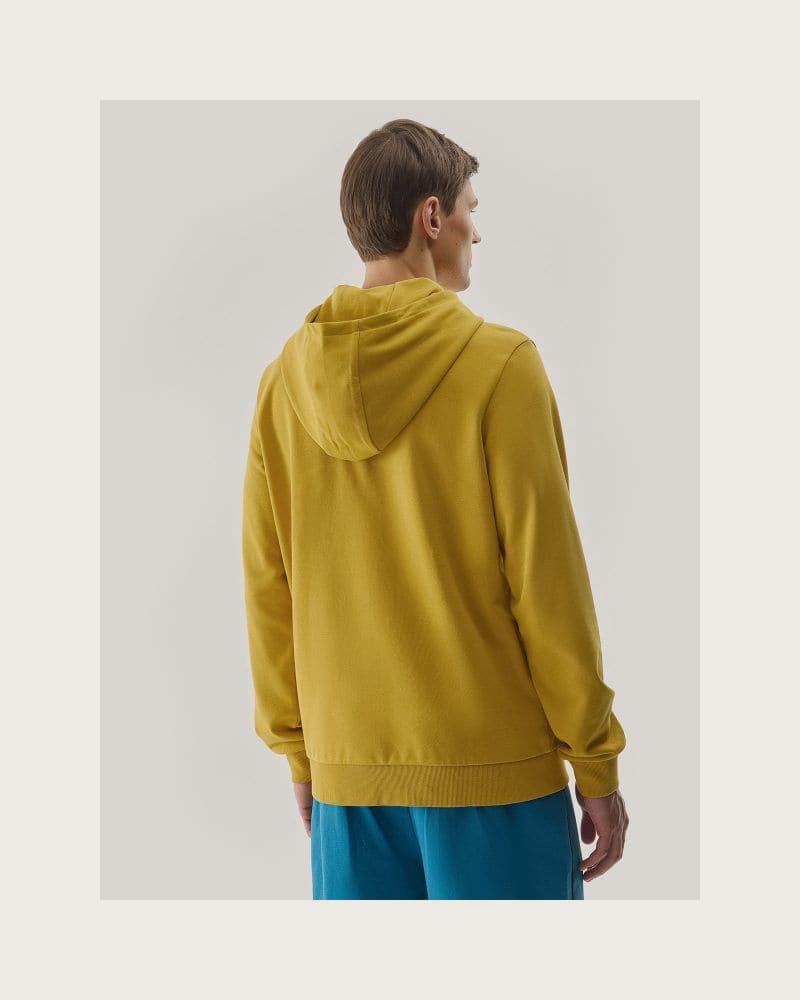 Pánska mikina s kapucňou 4F SWEATSHIRT-WSS24TSWSM0948-71S-YELLOW – fotka 3