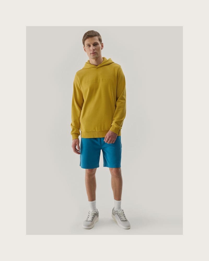 Pánska mikina s kapucňou 4F SWEATSHIRT-WSS24TSWSM0948-71S-YELLOW – fotka 4