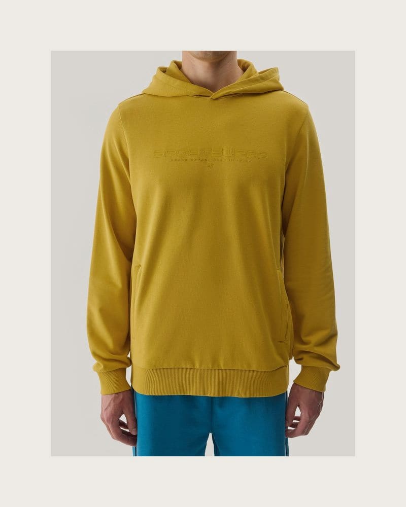 Pánska mikina s kapucňou 4F SWEATSHIRT-WSS24TSWSM0948-71S-YELLOW – fotka 6