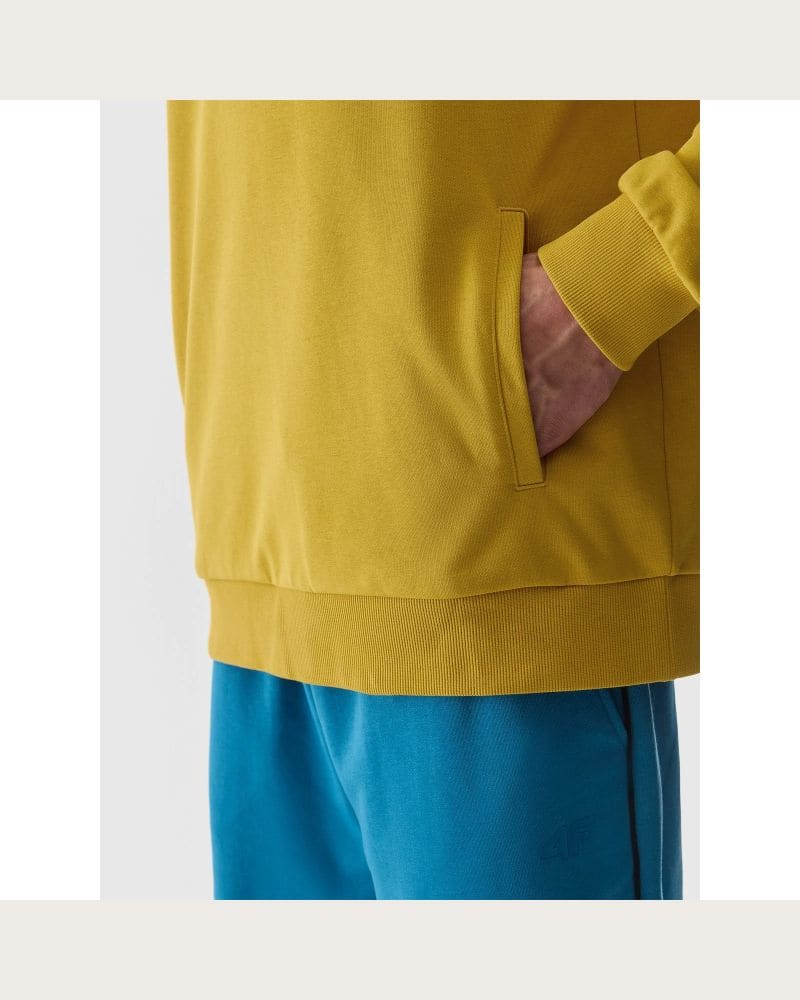 Pánska mikina s kapucňou 4F SWEATSHIRT-WSS24TSWSM0948-71S-YELLOW – fotka 7