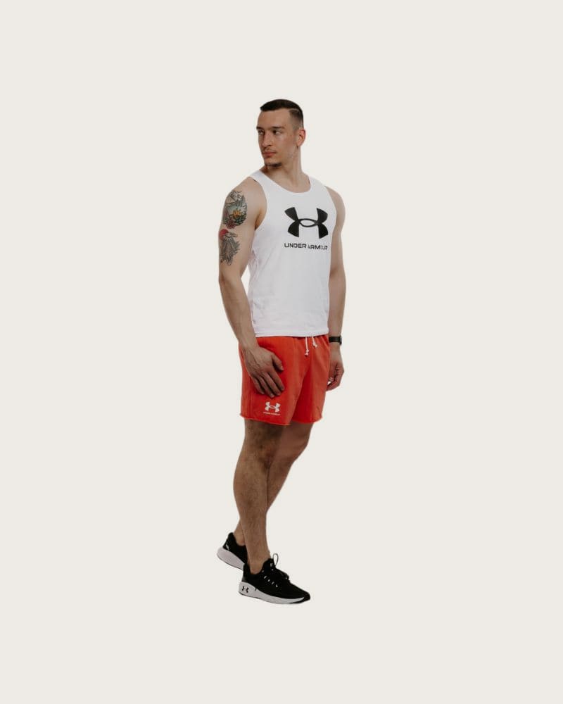 Pánske teplákové kraťasy UNDER ARMOUR UA Rival Terry 6in Short-PNK – fotka 2