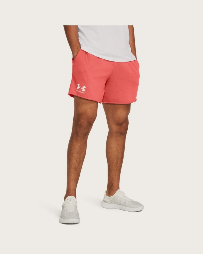 Pánske teplákové kraťasy UNDER ARMOUR UA Rival Terry 6in Short-PNK – fotka 3