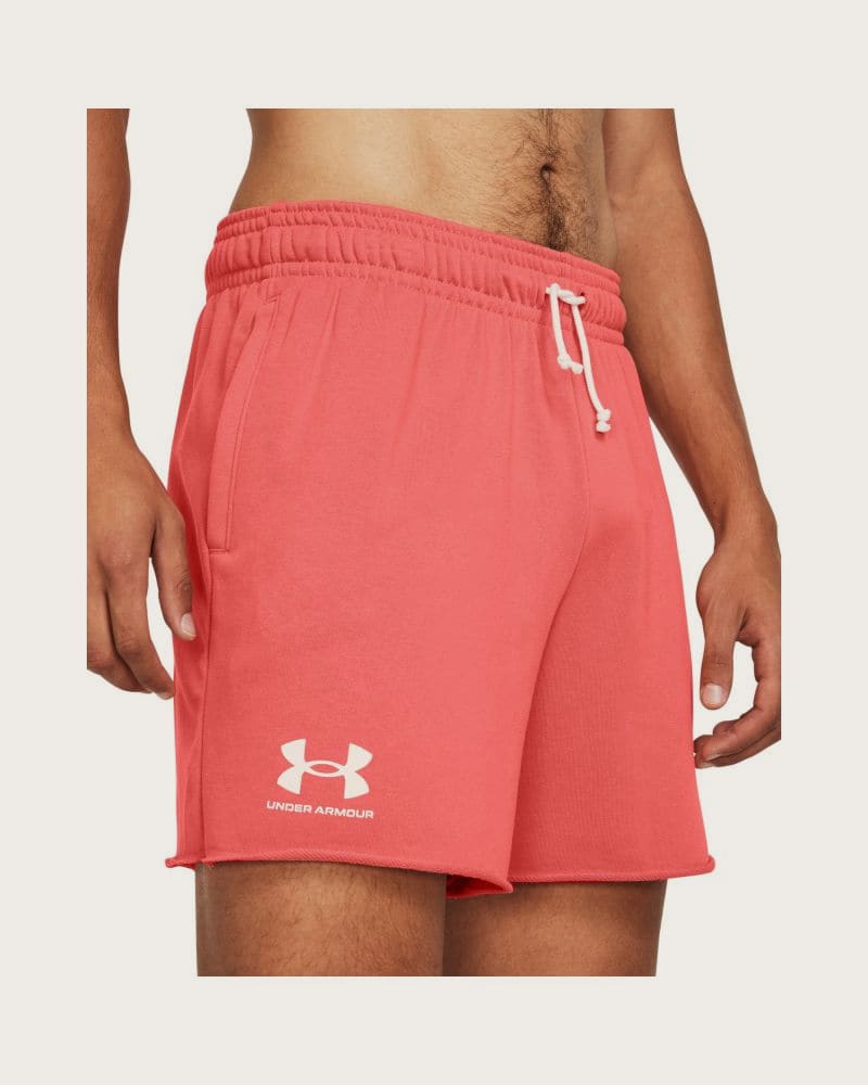 Pánske teplákové kraťasy UNDER ARMOUR UA Rival Terry 6in Short-PNK – fotka 4