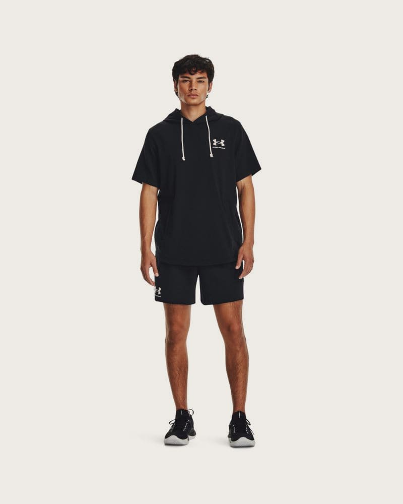 Pánske teplákové kraťasy UNDER ARMOUR UA Rival Terry 6in Short-BLK – fotka 4