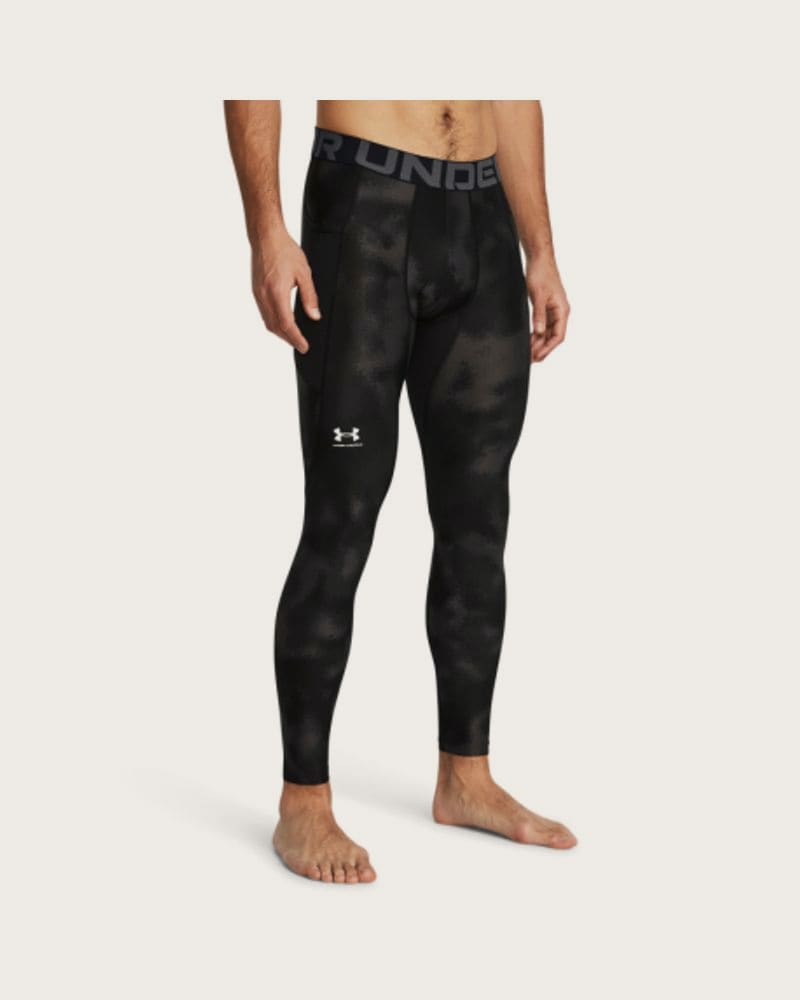 Pánske kompresné legíny UNDER ARMOUR UA HG Armour Printed Lgs-BLK