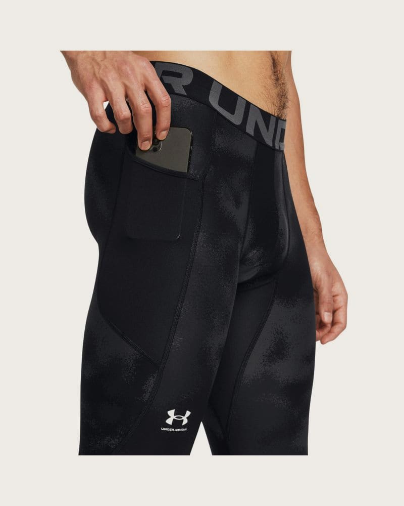 Pánske kompresné legíny UNDER ARMOUR UA HG Armour Printed Lgs-BLK – fotka 2